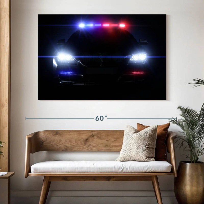 Voiture de police Mehar, H 34 po x l 51 po