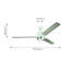 Eisenhower 60cm Ceiling Fan with LED Lights