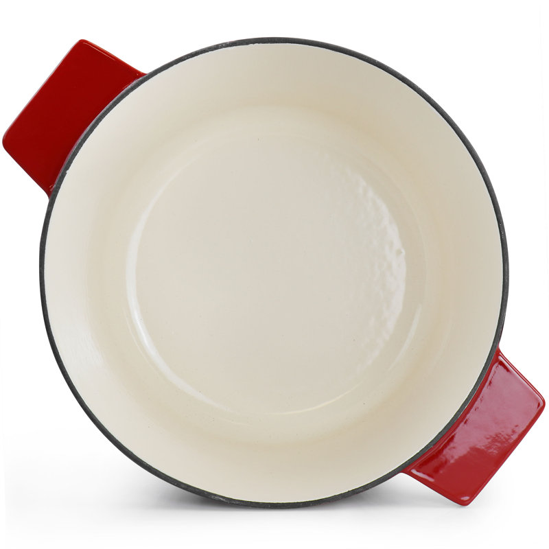 Red Enameled Cast Iron 3qt Non-stick Dutch Oven