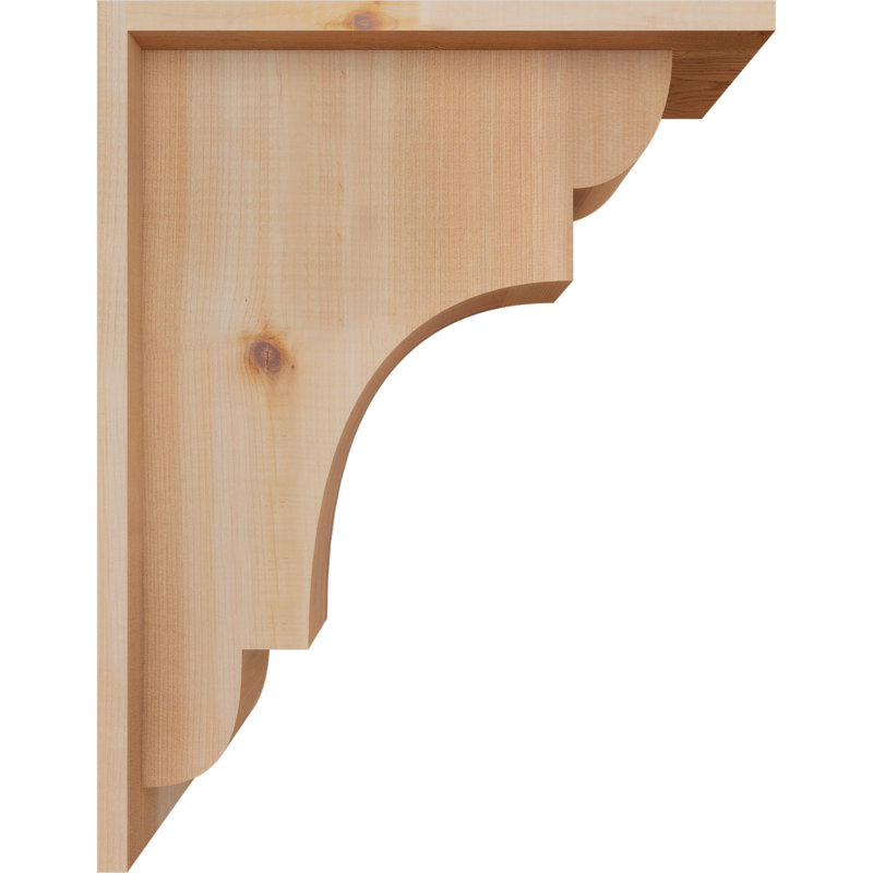 New Brighton Corbel avec plaque arrière, H 18 po x l 5,5 po x P 14 po, Cèdre rouge, Lisse