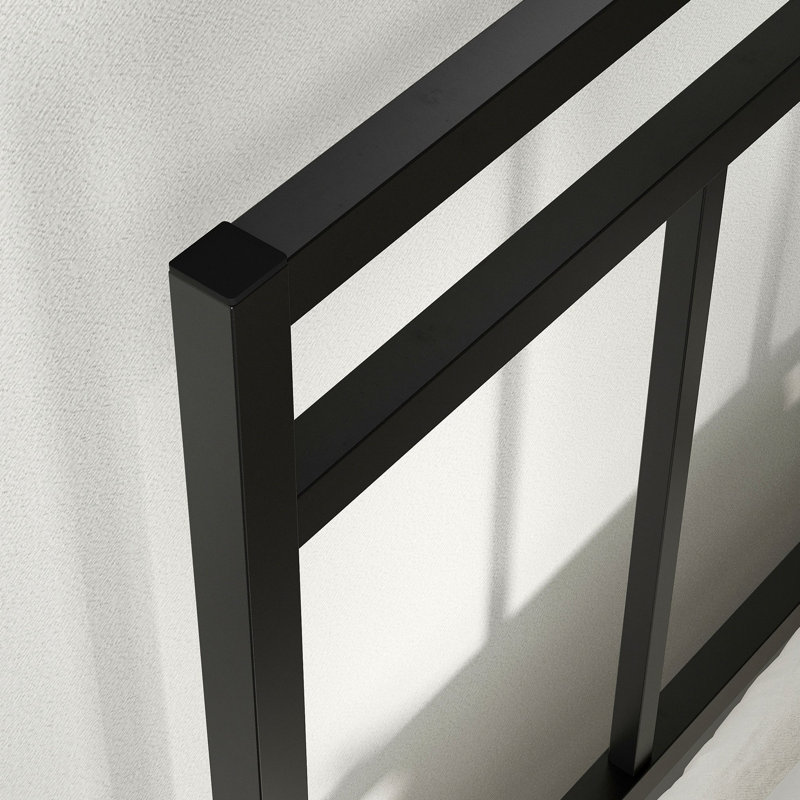 Lit plateforme avec tête de lit, Lit simple
