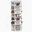 Rotating 7-Tier Shoe Rack Tower, 360° Spinning Organizer, High Bottom Design, Fits 28 Pairs, Space-Saving Storage Solution