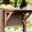 Lit de jardin en bois avec table pliante et rangement inférieur, bac à plantes surélevé, 49 po x 21 po x 34 po, pour légumes, herbes, fleurs, support de boîte extérieur brun 8 grilles, table d'appoint à roulettes,