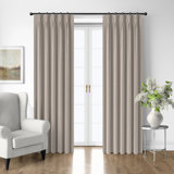 Shay Solid Natural Cotton Pinch Pleat Drapery Panel Set of 2