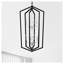 Lustre de cuisine de ferme 8 lumières au fini noir mat et argent