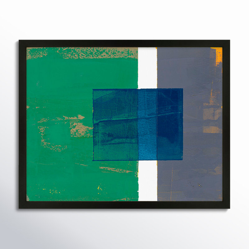 «Bold In Blue 1» par Andrea Stokes - reproduction de cadre photo, Cadre noir, H 16 po x l 20 po x P 1,25 po