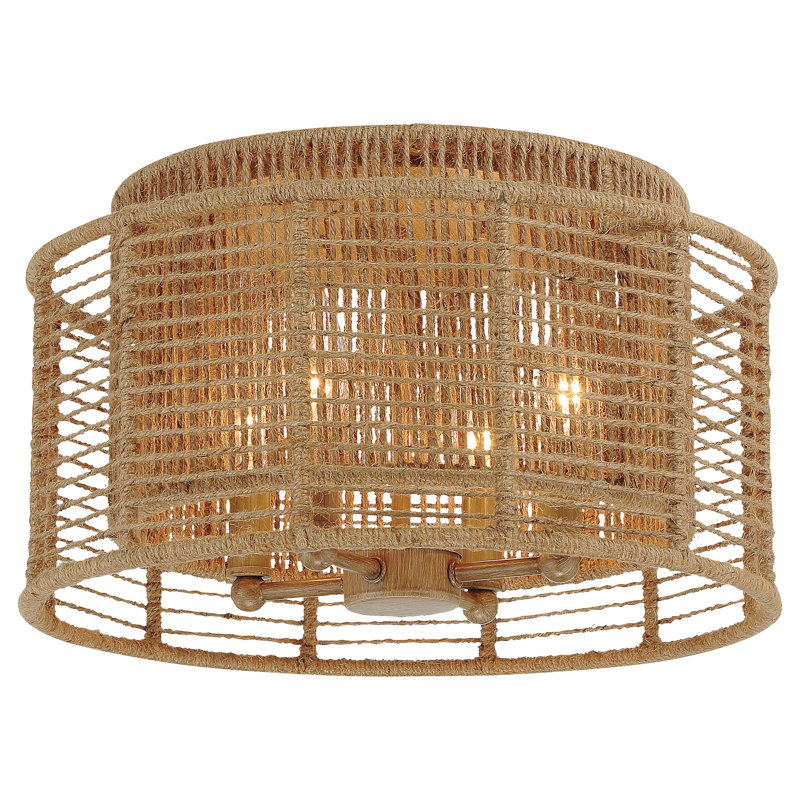 Jayna 4 Light Burnished Silver Ceiling Mount