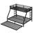 Twin XL Over Queen Metal Bunk Bed with Trundle-1383231546