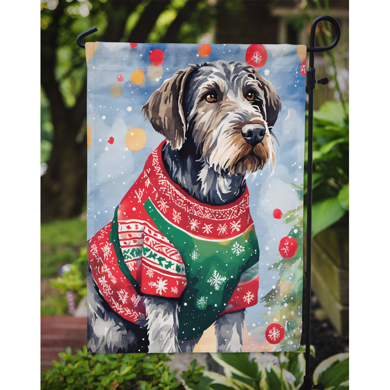 Polyester double face Noël, H 15,5 po x l 11,25 po