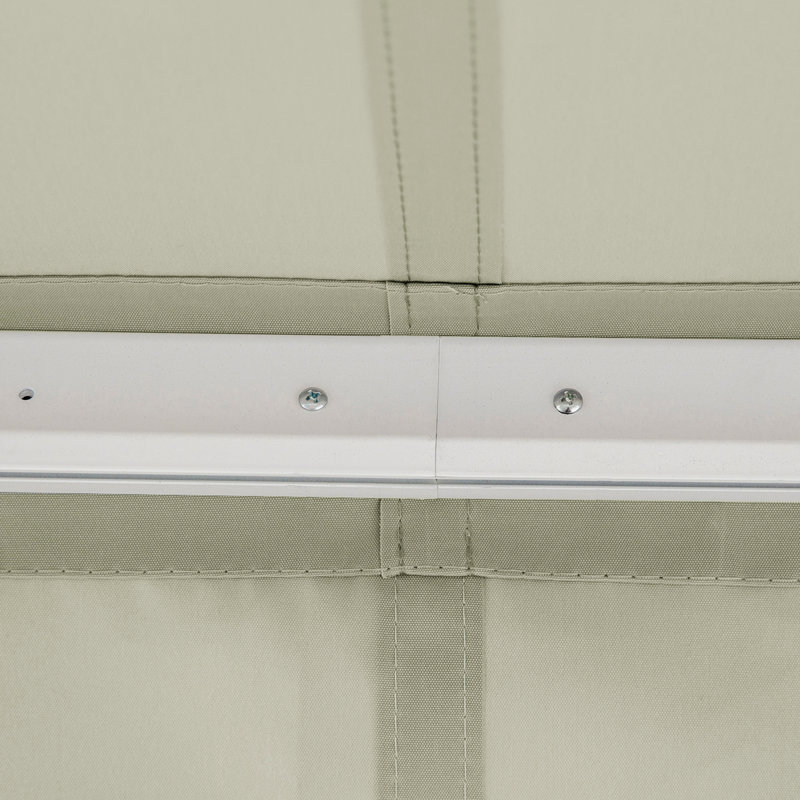 Patio Retractable Awning, 4.1" H x 6.6" W x 8.2" D, Gray
