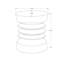 Round Outdoor Side Table , 22.25 " W 22.25 " D