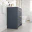 Meuble-lavabo l 30 po x P 18 po Ilsa avec comptoir en quartz de Carrare blanc et lavabo en porcelaine encastré-276079972