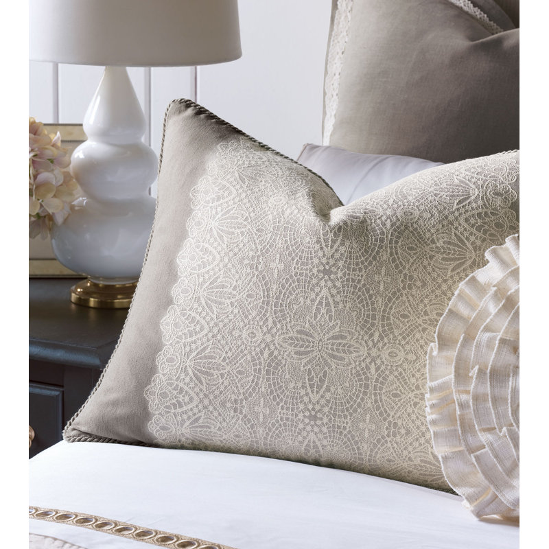 Standard Gray and White Polyester Sham