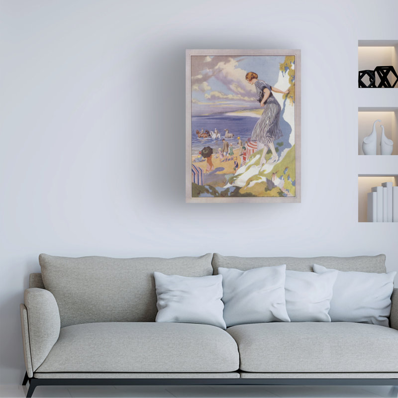 «Frederick Pegram Seaside Scene», affiche d'art pour toile Kodak, H 24 po x l 18 po