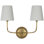 Thomas O'Brien Vendome 16" Cordless Double Sconce with Linen Shades