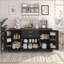 Armoire de rangement avec porte de grange 63 po avec 2 tiroirs et support de porte 63 po-1494513930