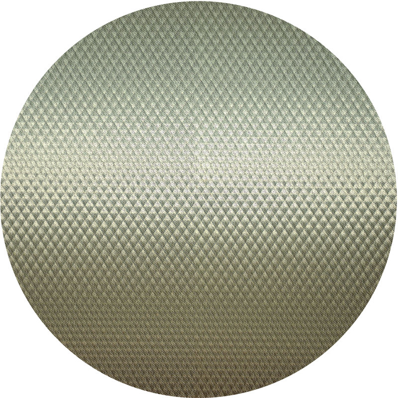 Tapis géométrique vert, Rond 6 pi