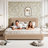 Boucle Bed Frame with Adjustable Headboard, Upholstered Bed Frame with Soft Rounded Corners, No Box Spring Needed/Easy Assembly/Noise Free-491979193-491979192
