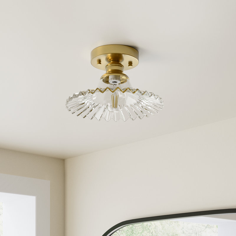 Saffron Glass Flush Mount, Transparent