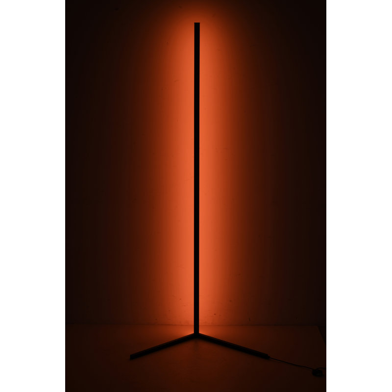 Devair Matte Black Dimmable LED Column Floor Lamp