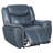 Romanson Upholstered Padded Arm Recliner Chair Blue