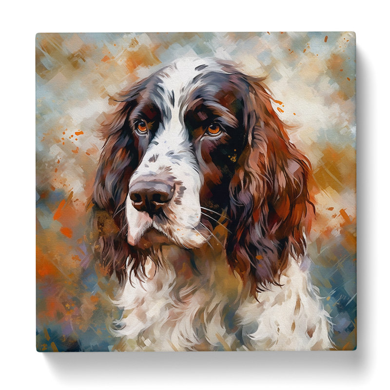 English Springer Spaniel Impressionism - Wrapped Canvas
