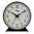 Analogue Quartz Movement / Crystal Tabletop Clock with Alarm in Black