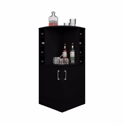 Bar Cabinet, 2 Doors, 8 Wine Bottle Compartments