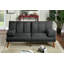 Canapé modulaire 2 pièces en polyfibre noir