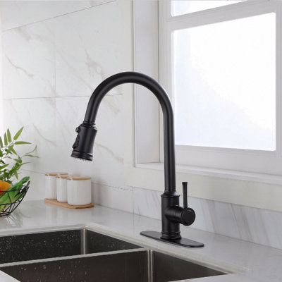 Robinet de cuisine tactile avec douchette rétractable