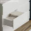Commode double 6 tiroirs pour le couloir de la chambre à coucher, blanc