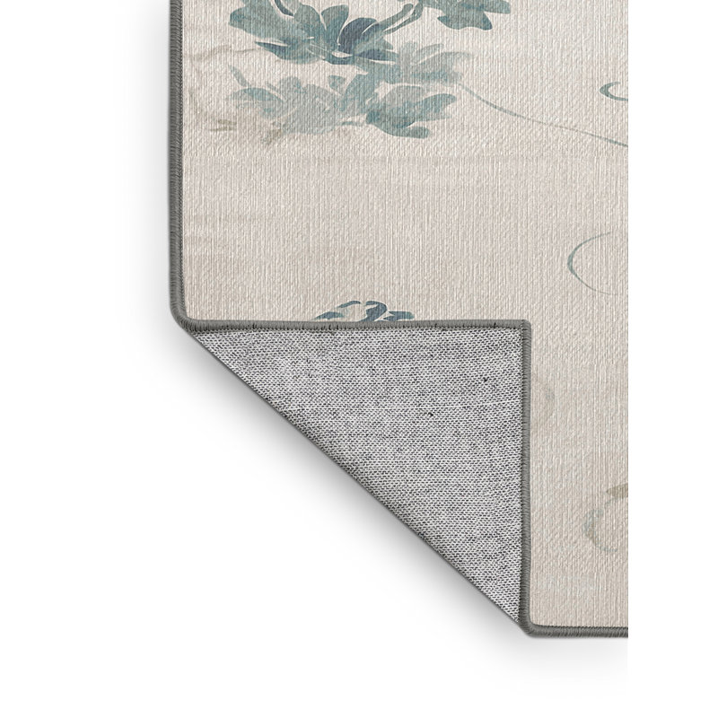 Machine Washable Gray Area Rug, Rectangle 7' x  9'