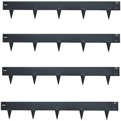 16 cm H x 106 cm W Steel Lawn Edging Fencing