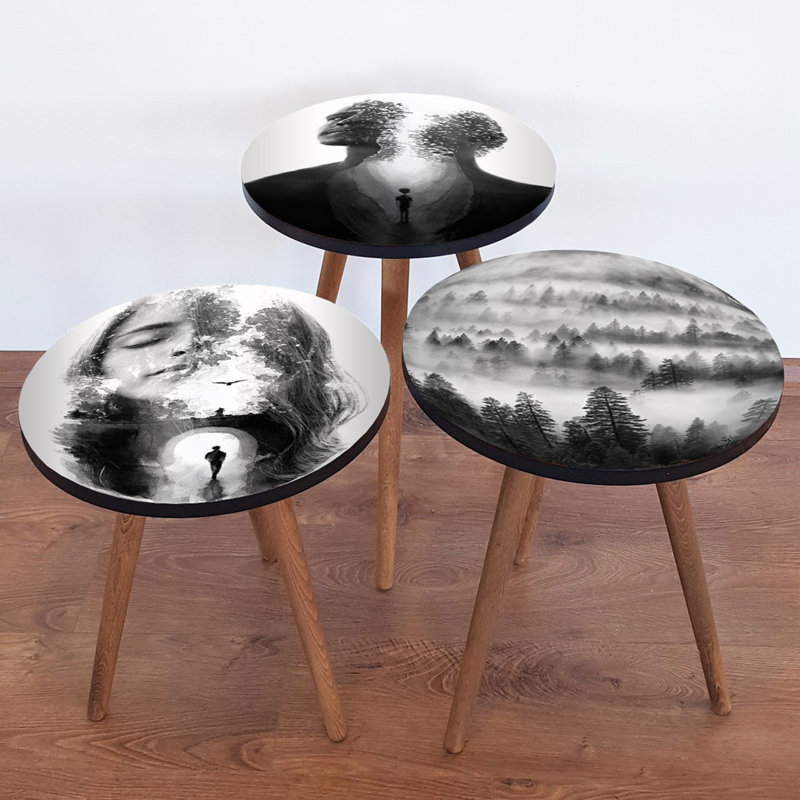 Tables gigognes 3 pieds Amezcua