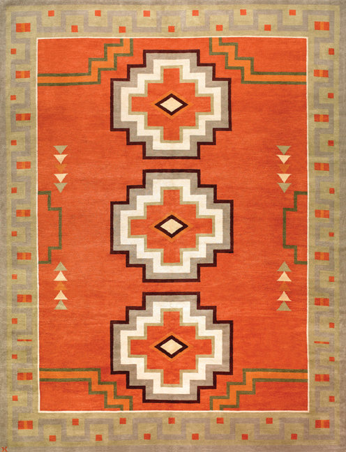 Mesa Wool Southwestern Area Rug, Rectangle 6' x 9'