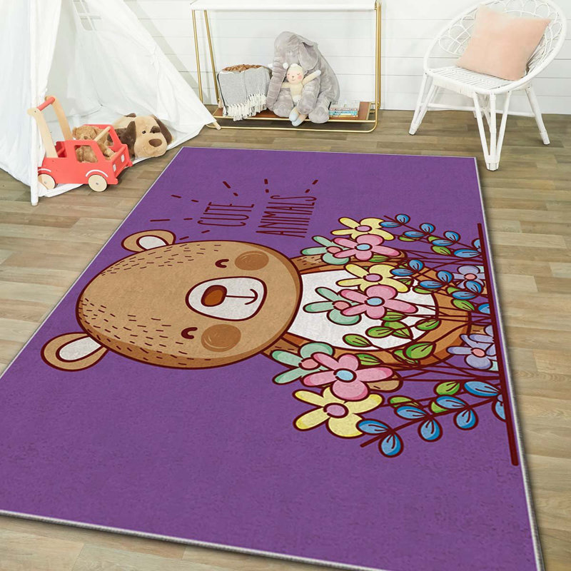 Tapis luxueux (2,6 x 4,6 pieds), 100% polyester, 740 g / m² | Tissu de velours doux, envers en feutre antidérapant, éponge stratifiée pour le confort | Antibactérien, lavable à la machine à 30 ° C | Élégante décoration intérieure