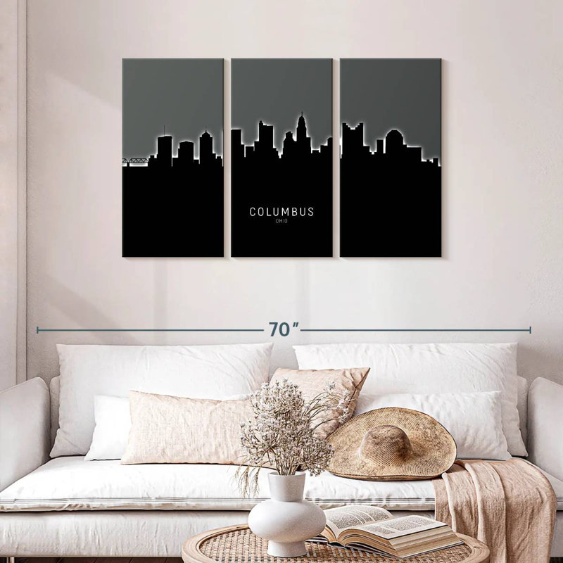 Columbus Ohio Skyline IV, 48" H x 74" W