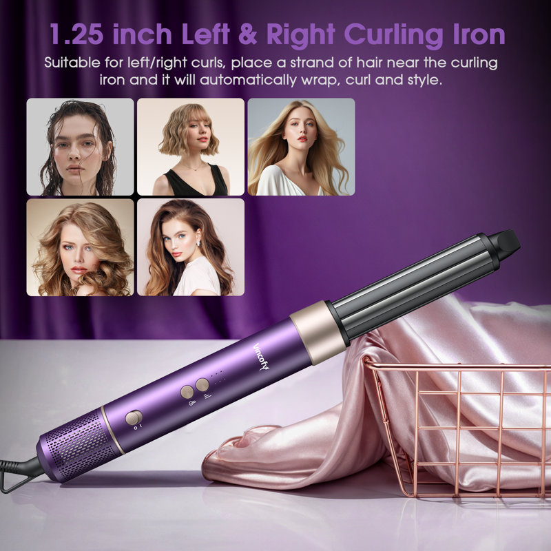 7 In 1 Hot Hair Style Tool With Negative Ion 110,000 Rpm For Hair Care, Multi-attachment Hair Dryer  For Fast Drying / Straightening / Curling Voluming,  Suitable For All Hair Type