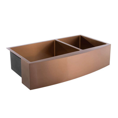 36'' L Farmhouse / Apron Double Bowl Stainless Steel Kitchen Sink