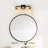 Nayomee Dimmable Black/Brass Rectangle Vanity Light-360895737