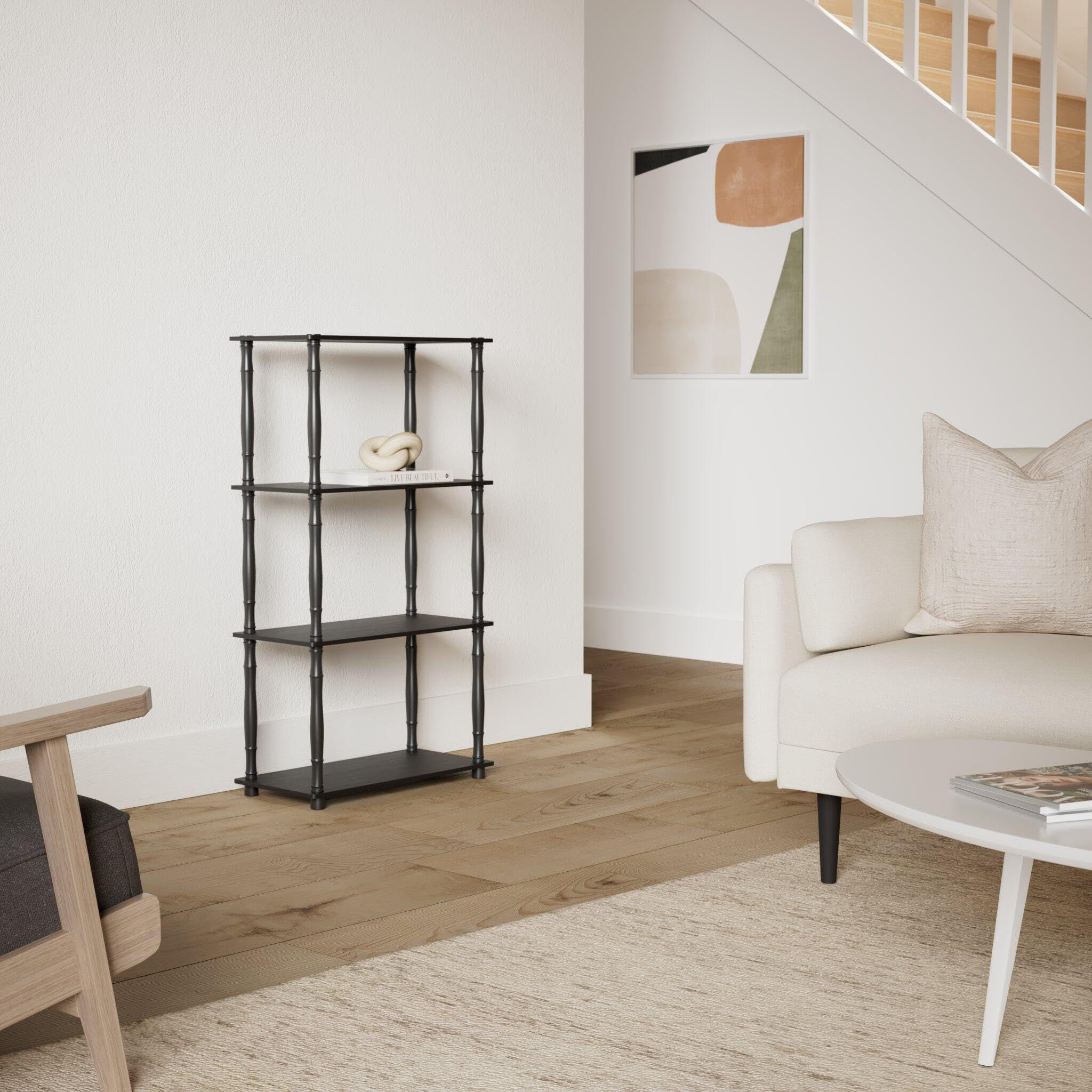 Canora Grey 4-tier Multipurpose Shelf Display Rack, Classic Tubes ...