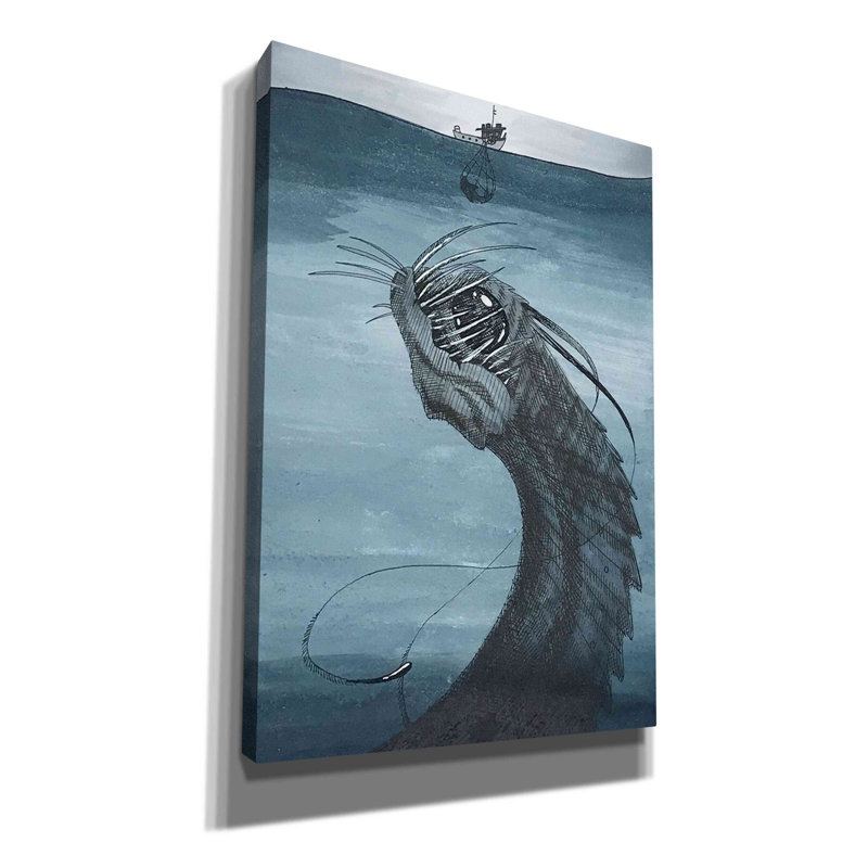 «Bait» par Avery Multers, art mural sur toile, H 26 po x l 18 po x P 0,75 po