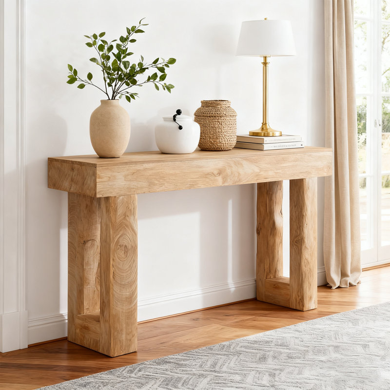 63 pouces 63 pouces Farmhouse Console, Naturel