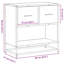 60cm W Metal Bedside Table-2140315959