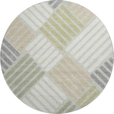 Premium Machine Washable Mayfield AMF2339 Geometric Rug