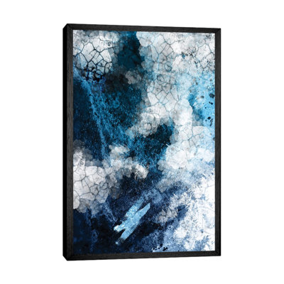 Abstract Navy White II by Urban Epiphany - Painting on Canvas