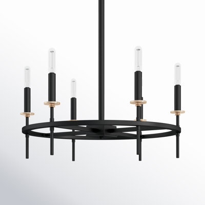 Lennon 6 - Light Metal Dimmable Chandelier