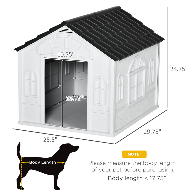 Niche pour chien - Eau, pour petits et moyens chiens, ventilation incluse Intérieur du chiot Airy, installation facile