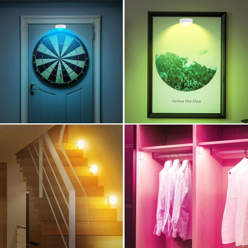 Applique murale 3,35 po à intensité variable avec télécommande, Blanc