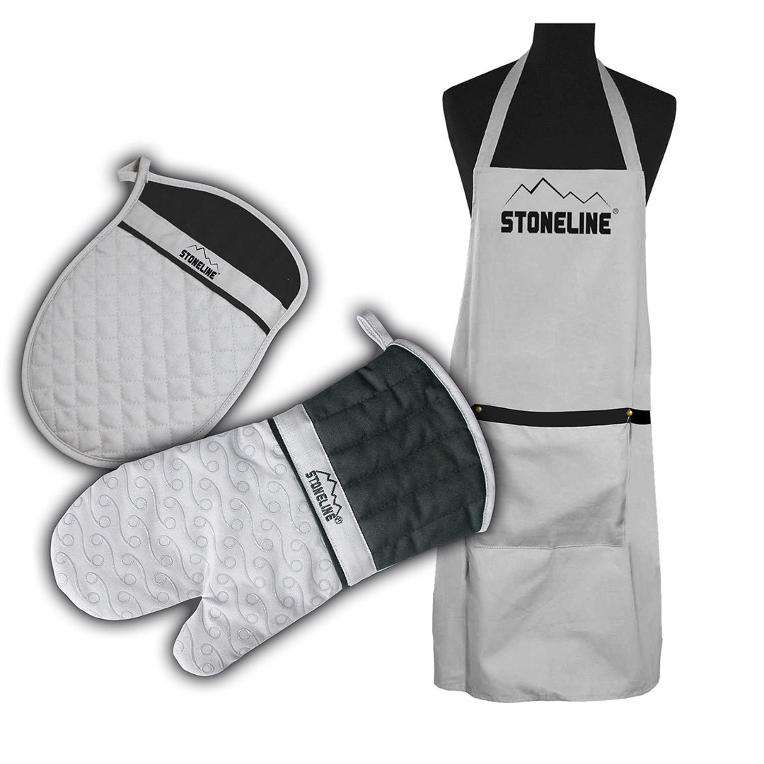 Bella Cucina Solid Colour Potholder & Oven Mitt Set